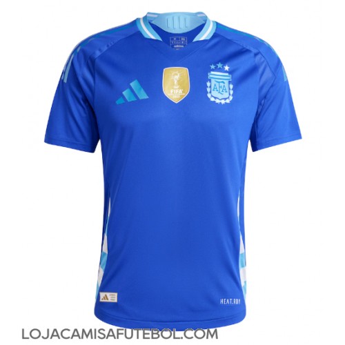 Camisa de Futebol Argentina Equipamento Secundário Copa America 2024 Manga Curta